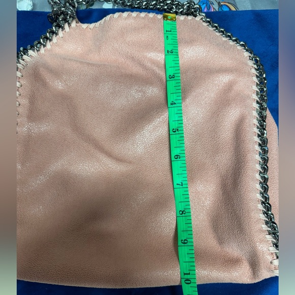 ⭐️GUC Authentic STELLA McCARTNEY Falabella Chain Tote Bag Pink Vegan Suede - Picture 13 of 15
